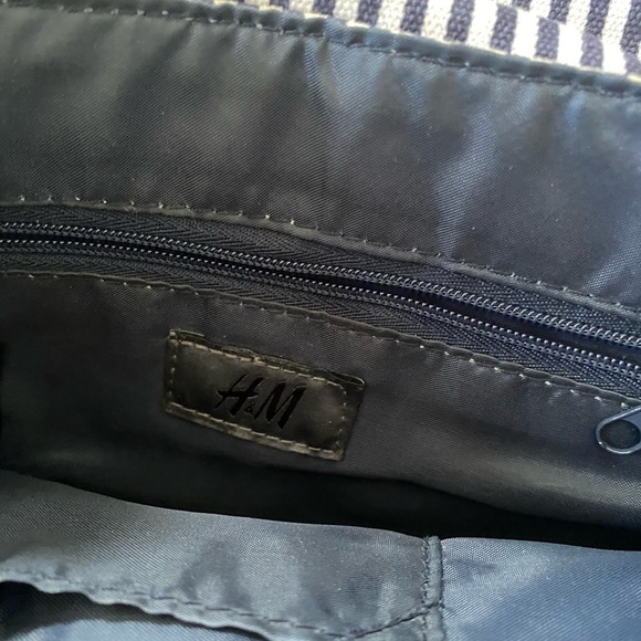 H&M Navy and White Striped Mini Bag - Picture 8 of 10